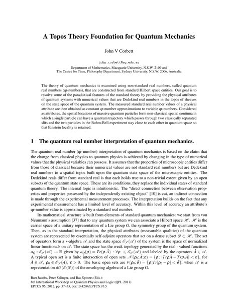 celine markopoul topos theory of quantum mechanics|Topos theory and quantum logic .